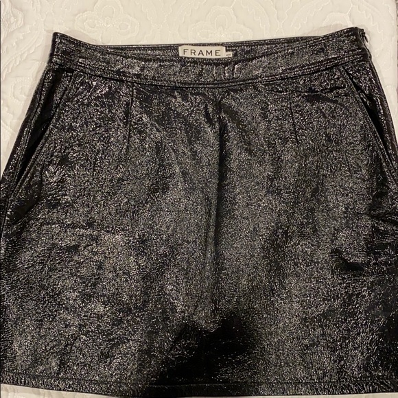 FRAME Atelier Lamb Leather Skirt - Picture 2 of 9